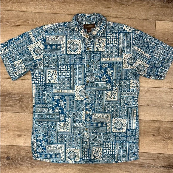 NWOT!! Casual Blue and Gray Button Down Shirts with Paisley Patterns - Picture 7 of 8